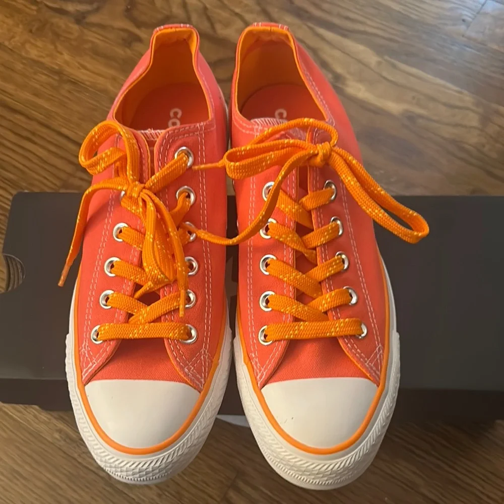 Converse Vibrant Orange Canvas Sneakers - Picture 2 of 7